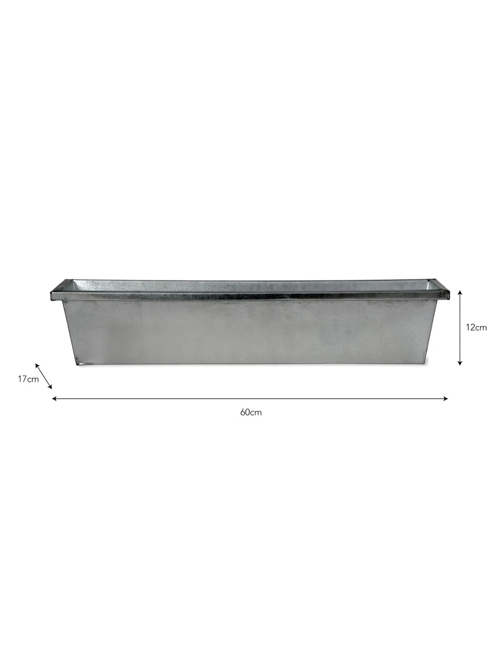 Plant Trough - Galvanised Steel - 60cm 3 Plant Trough - Galvanised Steel - 60cm - Image 3