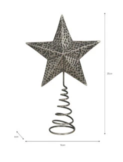 Hammered Tree Topper - Antique Pewter -Garden Trading Store TSAB02 portrait 9 68008.1638485466