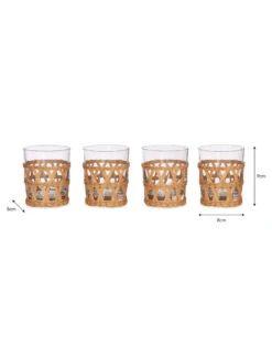 Set Of 4 Portmore Tumblers - Natural -Garden Trading Store TUGL01 portrait 9 70289.1638485555