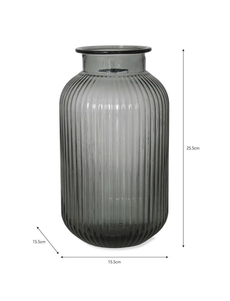 Ribbed Vase - Small 4 Ribbed Vase - Small - Image 4
