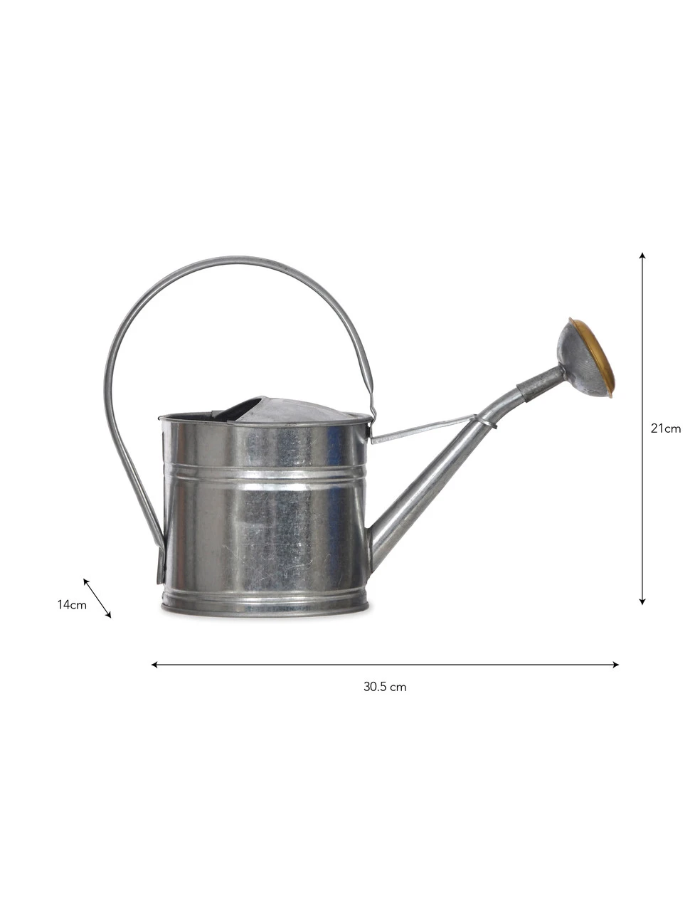 Galvanised Watering Can - 1.5L 4 Galvanised Watering Can - 1.5L - Image 4