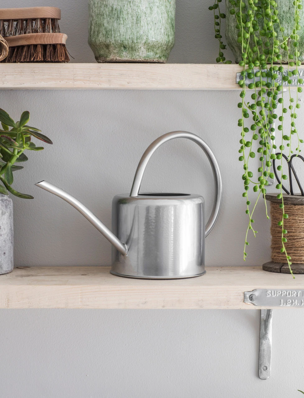 1.9L Indoor Watering Can - Silver 1 1.9L Indoor Watering Can - Silver