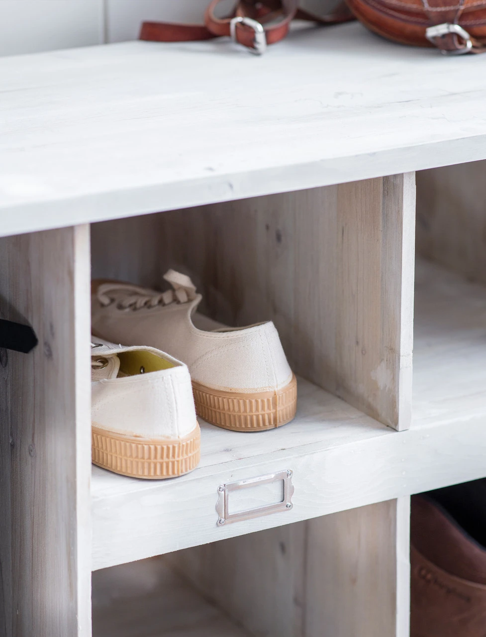 Chedworth Welly Locker - Low - White 2 Chedworth Welly Locker - Low - White - Image 2