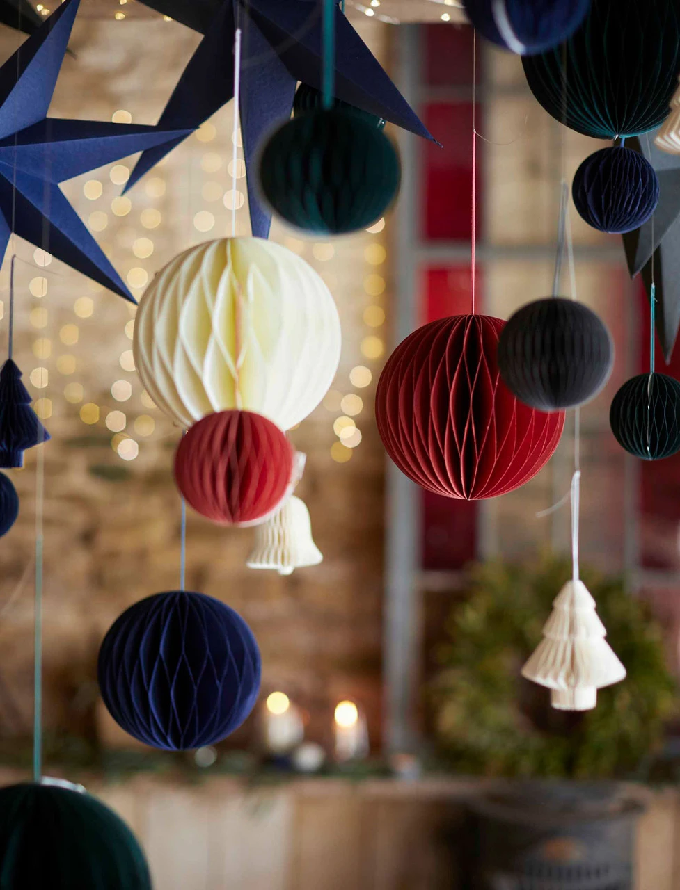 Set Of 3 Maddox Round Baubles - Brick Red 2 Set Of 3 Maddox Round Baubles - Brick Red - Image 2